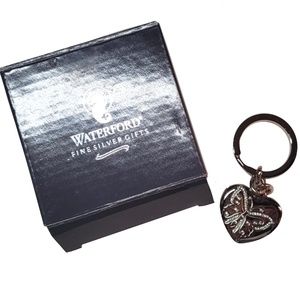 New In Box Waterford Fine Silver Gifts Butterfly Locket Key Chain